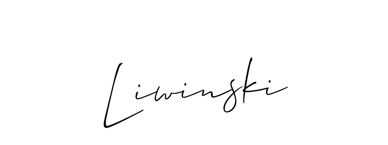Make a short Liwinski signature style. Manage your documents anywhere anytime using Allison_Script. Create and add eSignatures, submit forms, share and send files easily. Liwinski signature style 2 images and pictures png