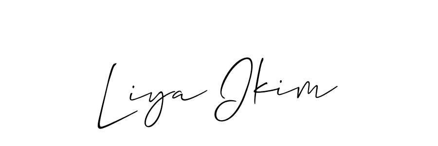 Similarly Allison_Script is the best handwritten signature design. Signature creator online .You can use it as an online autograph creator for name Liya Ikim. Liya Ikim signature style 2 images and pictures png