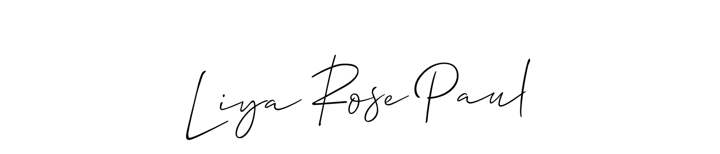 Here are the top 10 professional signature styles for the name Liya Rose Paul. These are the best autograph styles you can use for your name. Liya Rose Paul signature style 2 images and pictures png