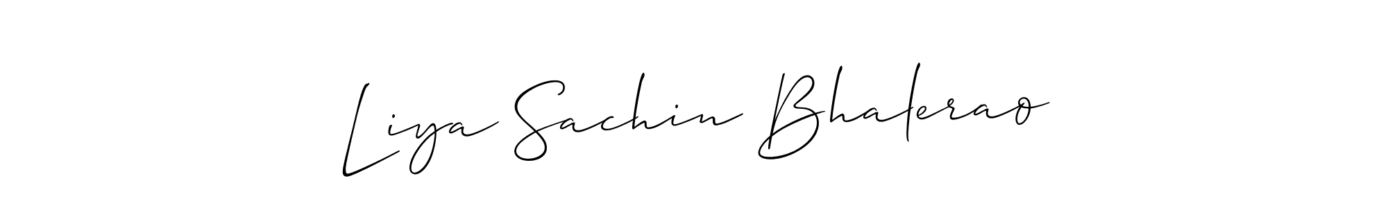 How to Draw Liya Sachin Bhalerao signature style? Allison_Script is a latest design signature styles for name Liya Sachin Bhalerao. Liya Sachin Bhalerao signature style 2 images and pictures png
