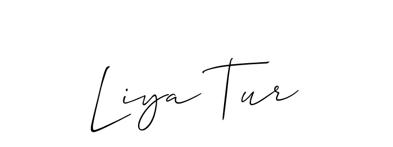 Design your own signature with our free online signature maker. With this signature software, you can create a handwritten (Allison_Script) signature for name Liya Tur. Liya Tur signature style 2 images and pictures png