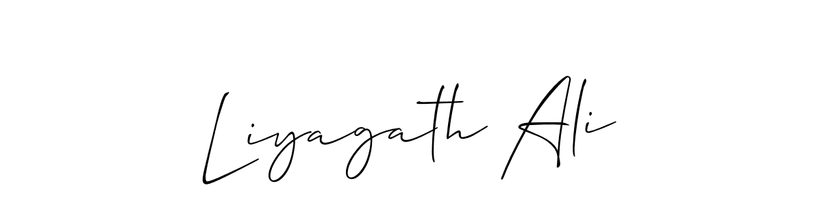 Design your own signature with our free online signature maker. With this signature software, you can create a handwritten (Allison_Script) signature for name Liyagath Ali. Liyagath Ali signature style 2 images and pictures png