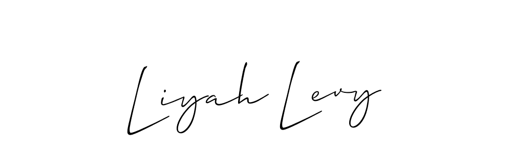 You should practise on your own different ways (Allison_Script) to write your name (Liyah Levy) in signature. don't let someone else do it for you. Liyah Levy signature style 2 images and pictures png
