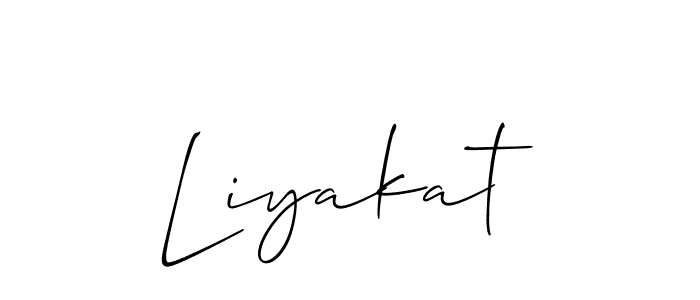 How to Draw Liyakat signature style? Allison_Script is a latest design signature styles for name Liyakat. Liyakat signature style 2 images and pictures png