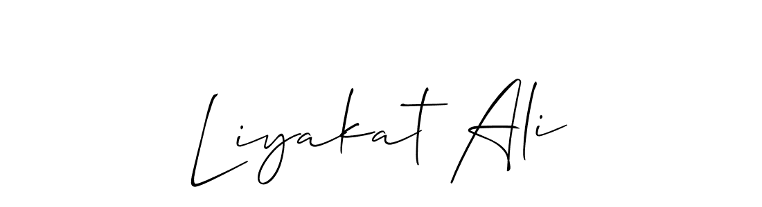 It looks lik you need a new signature style for name Liyakat Ali. Design unique handwritten (Allison_Script) signature with our free signature maker in just a few clicks. Liyakat Ali signature style 2 images and pictures png