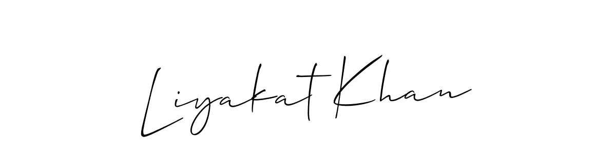 How to make Liyakat Khan signature? Allison_Script is a professional autograph style. Create handwritten signature for Liyakat Khan name. Liyakat Khan signature style 2 images and pictures png