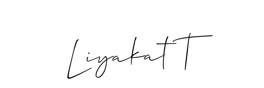 You can use this online signature creator to create a handwritten signature for the name Liyakat T. This is the best online autograph maker. Liyakat T signature style 2 images and pictures png