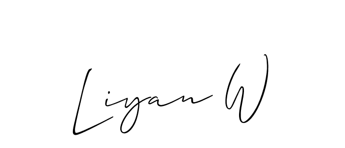 Make a short Liyan W signature style. Manage your documents anywhere anytime using Allison_Script. Create and add eSignatures, submit forms, share and send files easily. Liyan W signature style 2 images and pictures png