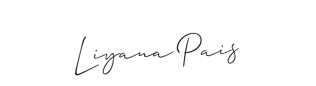 Make a short Liyana Pais signature style. Manage your documents anywhere anytime using Allison_Script. Create and add eSignatures, submit forms, share and send files easily. Liyana Pais signature style 2 images and pictures png