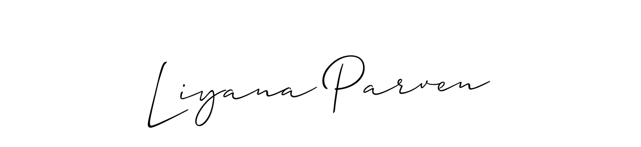 if you are searching for the best signature style for your name Liyana Parven. so please give up your signature search. here we have designed multiple signature styles  using Allison_Script. Liyana Parven signature style 2 images and pictures png