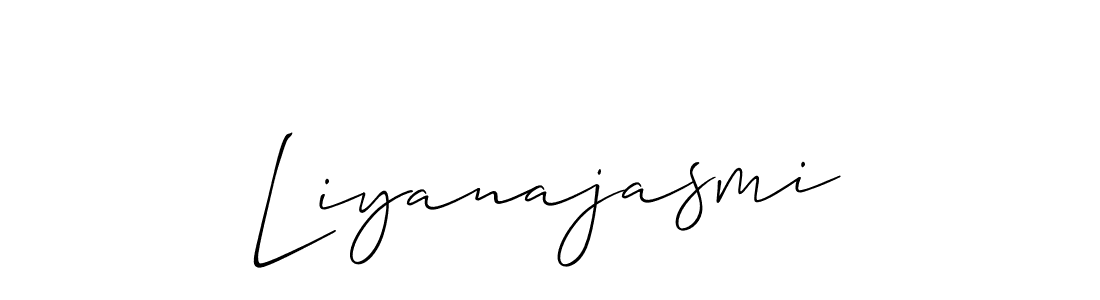 The best way (Allison_Script) to make a short signature is to pick only two or three words in your name. The name Liyanajasmi include a total of six letters. For converting this name. Liyanajasmi signature style 2 images and pictures png