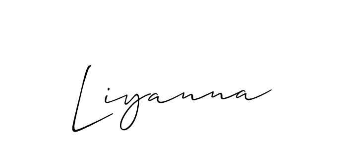 It looks lik you need a new signature style for name Liyanna. Design unique handwritten (Allison_Script) signature with our free signature maker in just a few clicks. Liyanna signature style 2 images and pictures png
