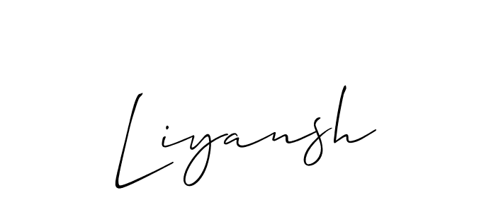 if you are searching for the best signature style for your name Liyansh. so please give up your signature search. here we have designed multiple signature styles  using Allison_Script. Liyansh signature style 2 images and pictures png