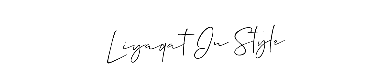 Check out images of Autograph of Liyaqat In Style name. Actor Liyaqat In Style Signature Style. Allison_Script is a professional sign style online. Liyaqat In Style signature style 2 images and pictures png