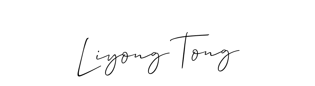 Also we have Liyong Tong name is the best signature style. Create professional handwritten signature collection using Allison_Script autograph style. Liyong Tong signature style 2 images and pictures png