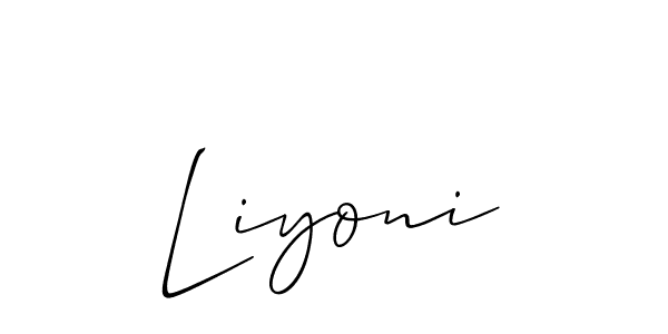 Check out images of Autograph of Liyoni name. Actor Liyoni Signature Style. Allison_Script is a professional sign style online. Liyoni signature style 2 images and pictures png