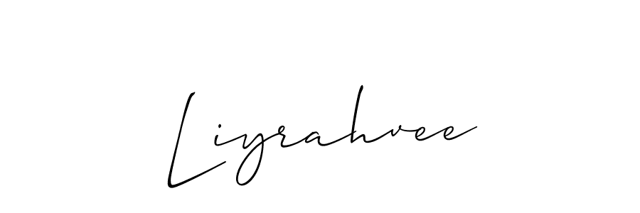 You can use this online signature creator to create a handwritten signature for the name Liyrahvee. This is the best online autograph maker. Liyrahvee signature style 2 images and pictures png