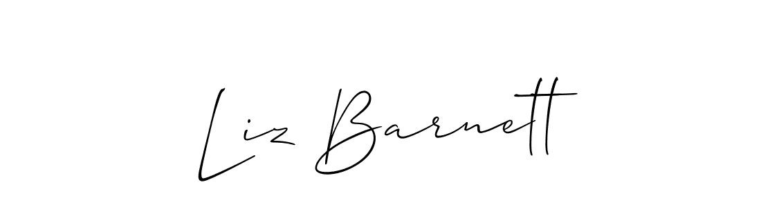 How to make Liz Barnett name signature. Use Allison_Script style for creating short signs online. This is the latest handwritten sign. Liz Barnett signature style 2 images and pictures png