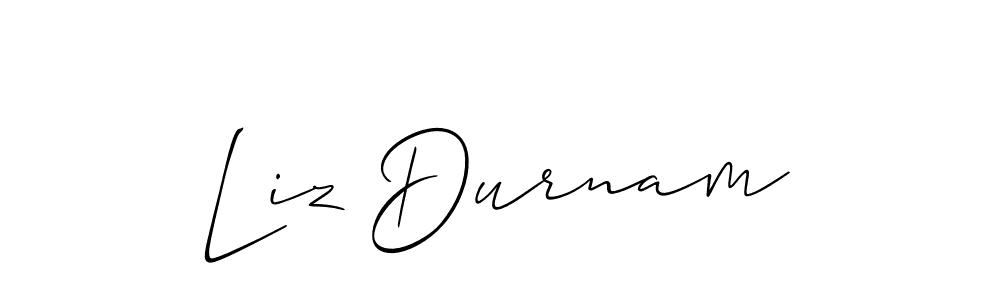 How to Draw Liz Durnam signature style? Allison_Script is a latest design signature styles for name Liz Durnam. Liz Durnam signature style 2 images and pictures png