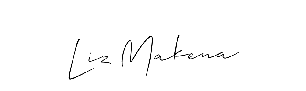 if you are searching for the best signature style for your name Liz Makena. so please give up your signature search. here we have designed multiple signature styles  using Allison_Script. Liz Makena signature style 2 images and pictures png