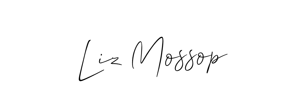 Also You can easily find your signature by using the search form. We will create Liz Mossop name handwritten signature images for you free of cost using Allison_Script sign style. Liz Mossop signature style 2 images and pictures png