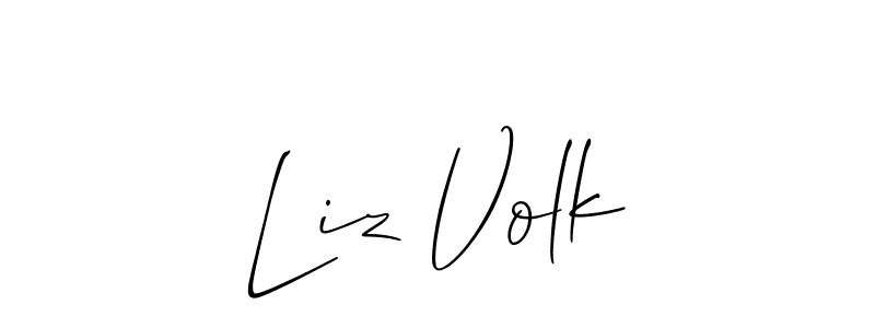 Liz Volk stylish signature style. Best Handwritten Sign (Allison_Script) for my name. Handwritten Signature Collection Ideas for my name Liz Volk. Liz Volk signature style 2 images and pictures png