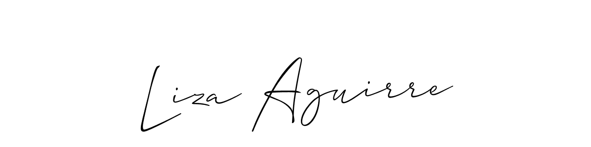 How to make Liza Aguirre signature? Allison_Script is a professional autograph style. Create handwritten signature for Liza Aguirre name. Liza Aguirre signature style 2 images and pictures png