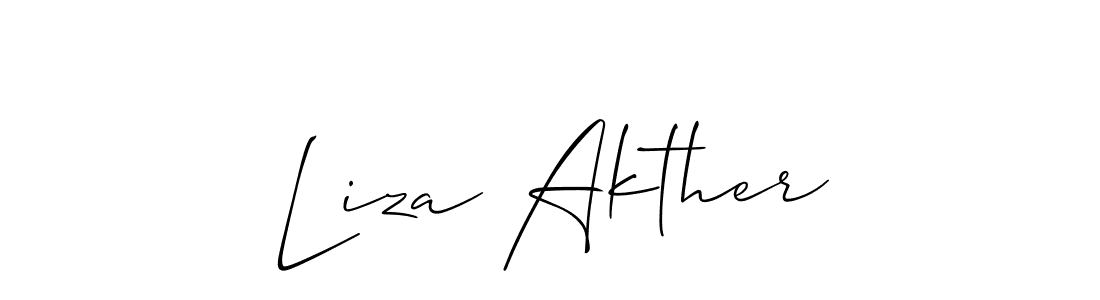 You should practise on your own different ways (Allison_Script) to write your name (Liza Akther) in signature. don't let someone else do it for you. Liza Akther signature style 2 images and pictures png