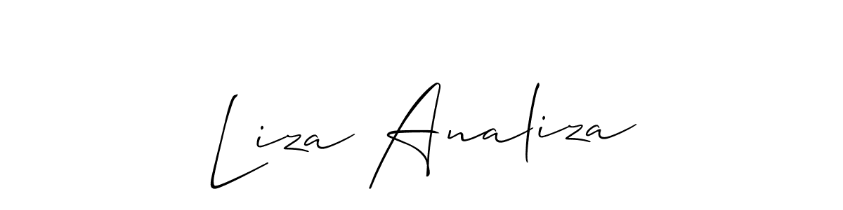 Make a beautiful signature design for name Liza Analiza. With this signature (Allison_Script) style, you can create a handwritten signature for free. Liza Analiza signature style 2 images and pictures png