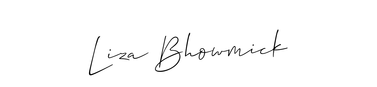 Liza Bhowmick stylish signature style. Best Handwritten Sign (Allison_Script) for my name. Handwritten Signature Collection Ideas for my name Liza Bhowmick. Liza Bhowmick signature style 2 images and pictures png