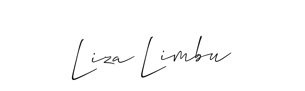 Create a beautiful signature design for name Liza Limbu. With this signature (Allison_Script) fonts, you can make a handwritten signature for free. Liza Limbu signature style 2 images and pictures png