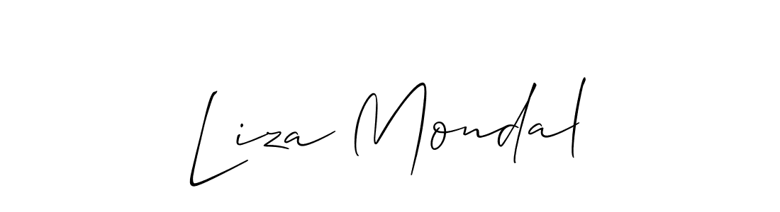 Use a signature maker to create a handwritten signature online. With this signature software, you can design (Allison_Script) your own signature for name Liza Mondal. Liza Mondal signature style 2 images and pictures png