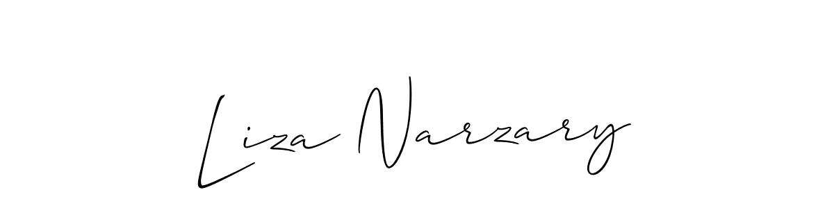 Use a signature maker to create a handwritten signature online. With this signature software, you can design (Allison_Script) your own signature for name Liza Narzary. Liza Narzary signature style 2 images and pictures png