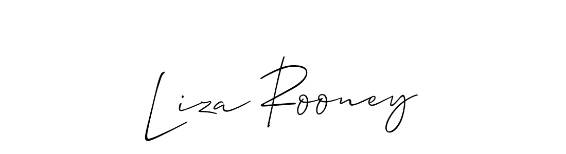 if you are searching for the best signature style for your name Liza Rooney. so please give up your signature search. here we have designed multiple signature styles  using Allison_Script. Liza Rooney signature style 2 images and pictures png