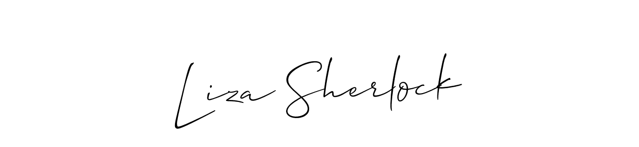 Also we have Liza Sherlock name is the best signature style. Create professional handwritten signature collection using Allison_Script autograph style. Liza Sherlock signature style 2 images and pictures png