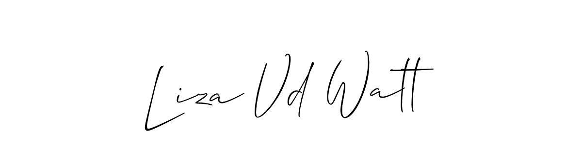 Create a beautiful signature design for name Liza Vd Watt. With this signature (Allison_Script) fonts, you can make a handwritten signature for free. Liza Vd Watt signature style 2 images and pictures png