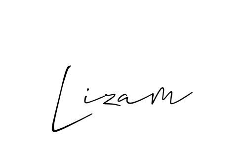 Create a beautiful signature design for name Lizam. With this signature (Allison_Script) fonts, you can make a handwritten signature for free. Lizam signature style 2 images and pictures png