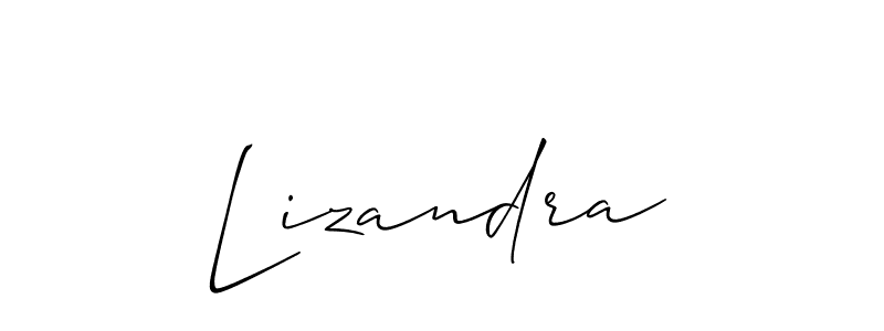 Make a beautiful signature design for name Lizandra. With this signature (Allison_Script) style, you can create a handwritten signature for free. Lizandra signature style 2 images and pictures png