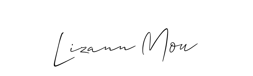 This is the best signature style for the Lizann Mou name. Also you like these signature font (Allison_Script). Mix name signature. Lizann Mou signature style 2 images and pictures png