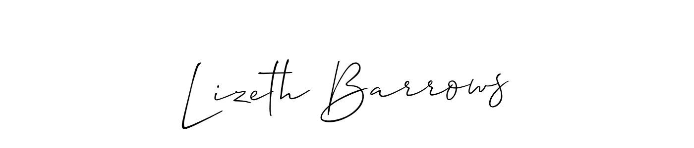 This is the best signature style for the Lizeth Barrows name. Also you like these signature font (Allison_Script). Mix name signature. Lizeth Barrows signature style 2 images and pictures png