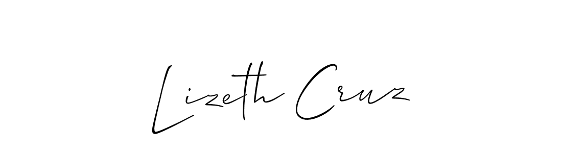 The best way (Allison_Script) to make a short signature is to pick only two or three words in your name. The name Lizeth Cruz include a total of six letters. For converting this name. Lizeth Cruz signature style 2 images and pictures png