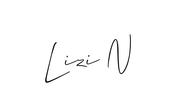 How to make Lizi N signature? Allison_Script is a professional autograph style. Create handwritten signature for Lizi N name. Lizi N signature style 2 images and pictures png