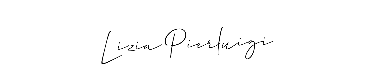 You should practise on your own different ways (Allison_Script) to write your name (Lizia Pierluigi) in signature. don't let someone else do it for you. Lizia Pierluigi signature style 2 images and pictures png