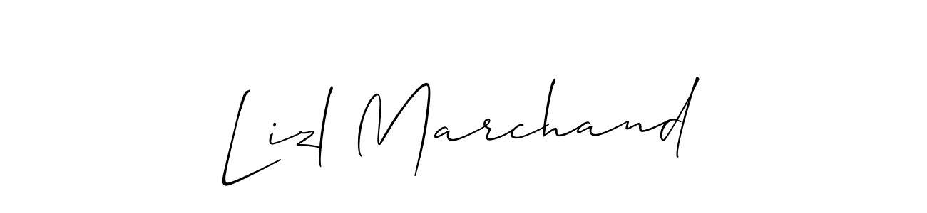 Create a beautiful signature design for name Lizl Marchand. With this signature (Allison_Script) fonts, you can make a handwritten signature for free. Lizl Marchand signature style 2 images and pictures png