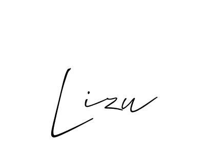 Allison_Script is a professional signature style that is perfect for those who want to add a touch of class to their signature. It is also a great choice for those who want to make their signature more unique. Get Lizu name to fancy signature for free. Lizu signature style 2 images and pictures png