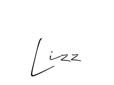How to make Lizz name signature. Use Allison_Script style for creating short signs online. This is the latest handwritten sign. Lizz signature style 2 images and pictures png