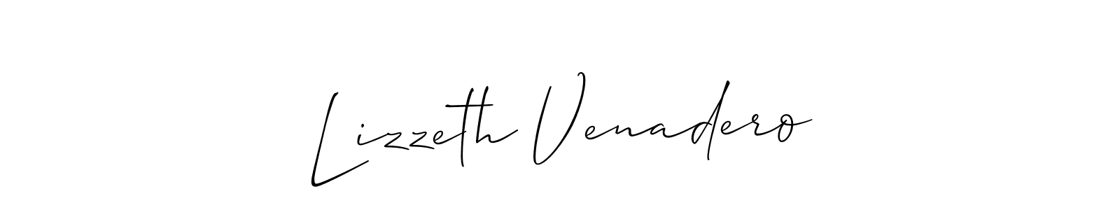 How to make Lizzeth Venadero signature? Allison_Script is a professional autograph style. Create handwritten signature for Lizzeth Venadero name. Lizzeth Venadero signature style 2 images and pictures png