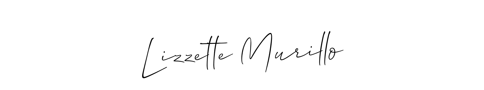 if you are searching for the best signature style for your name Lizzette Murillo. so please give up your signature search. here we have designed multiple signature styles  using Allison_Script. Lizzette Murillo signature style 2 images and pictures png