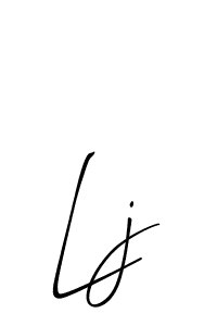 Make a beautiful signature design for name Lj. With this signature (Allison_Script) style, you can create a handwritten signature for free. Lj signature style 2 images and pictures png