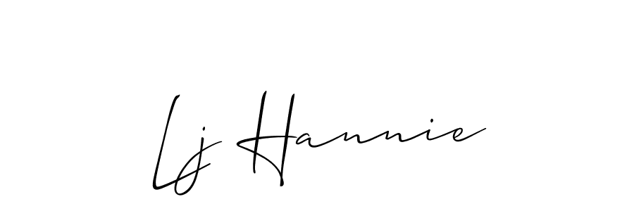 Best and Professional Signature Style for Lj Hannie. Allison_Script Best Signature Style Collection. Lj Hannie signature style 2 images and pictures png